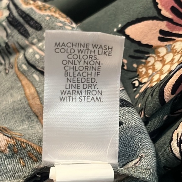 J. Jill Green Flutter-Sleeved Pintucked Dress Size M - Picture 15 of 16